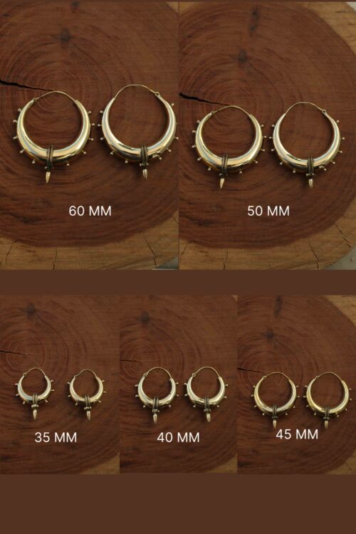 Orecchini a cerchio tribali a goccia