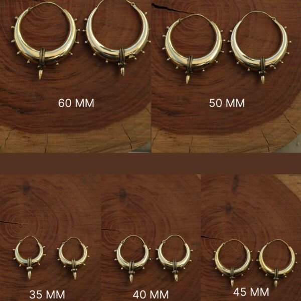 Tribal Drop Hoop Earrings