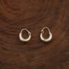 Chunky Small Silver Earrings