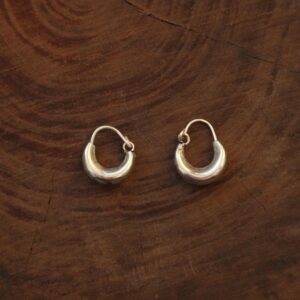 Chunky Small Silver Earrings