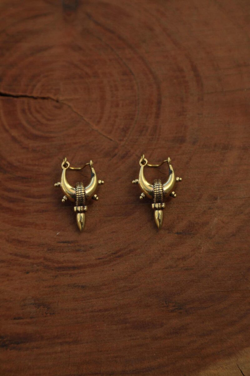 SpikeDrop Hoop Earrings
