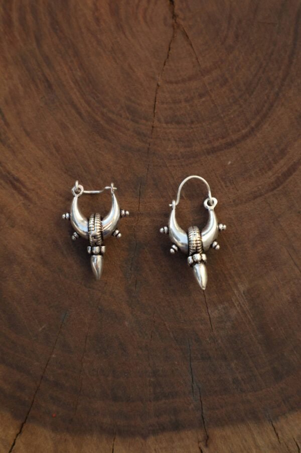 SpikeDrop Small Silver Earrings