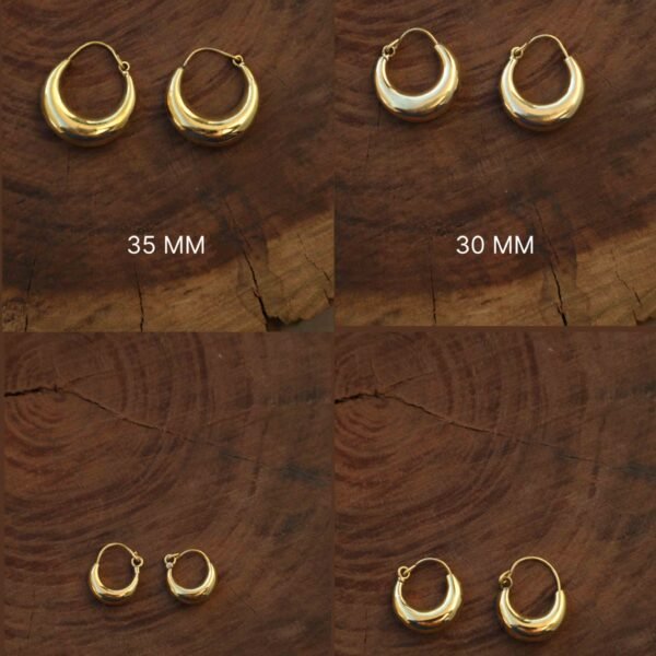 Boucles d’oreilles créoles épaisses