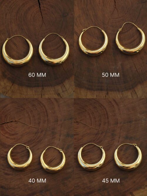 Boucles d’oreilles créoles épaisses