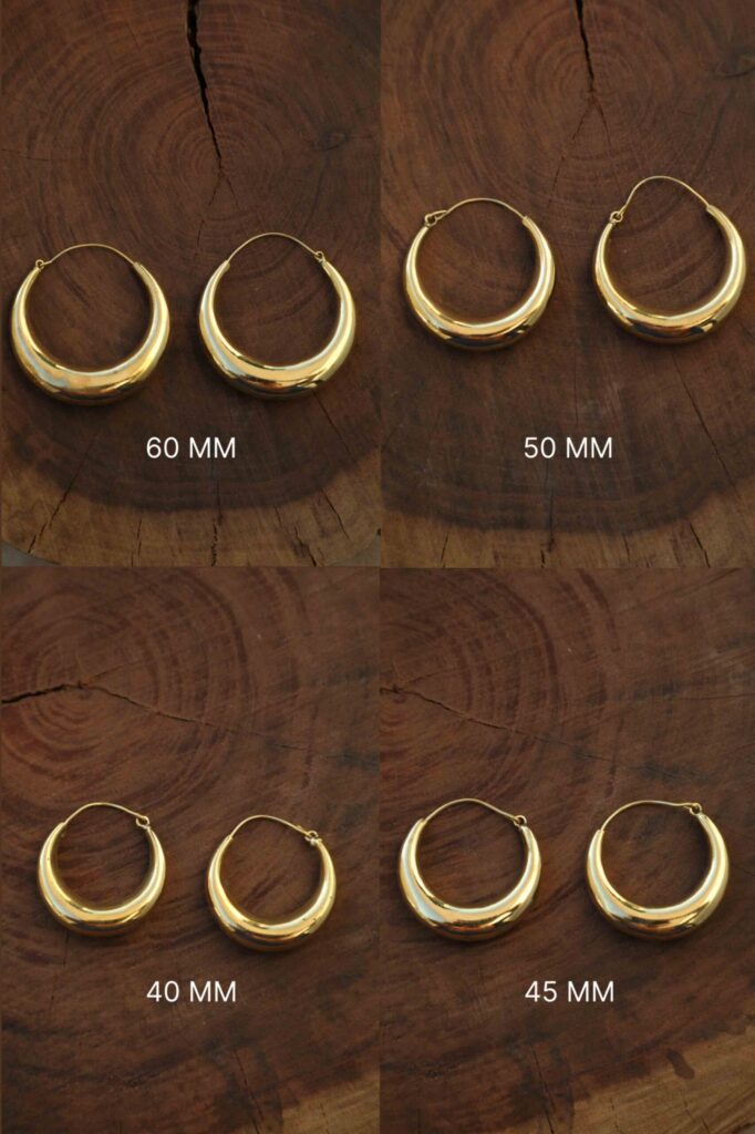 Boucles d’oreilles créoles épaisses