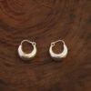 Chunky Small Silver Earrings