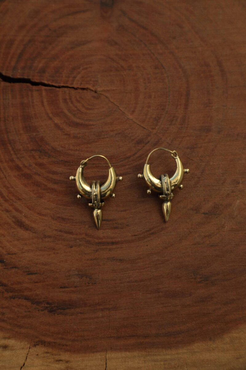 SpikeDrop Hoop Earrings