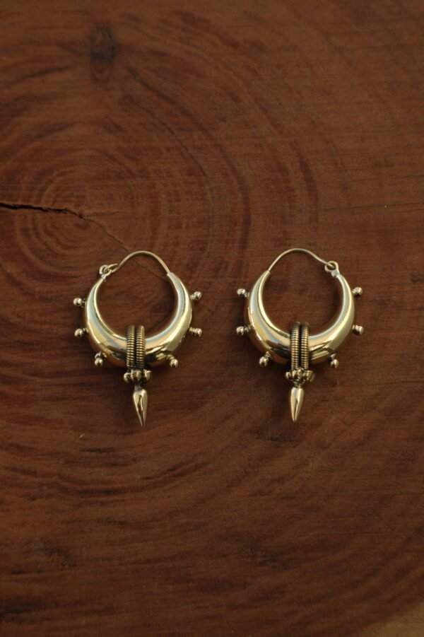 SpikeDrop Hoop Earrings