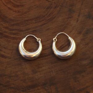 Chunky Small Silver Earrings