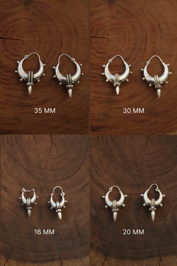 SpikeDrop Small Silver Earrings