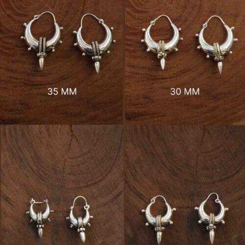 SpikeDrop Pendientes Pequeños de Plata
