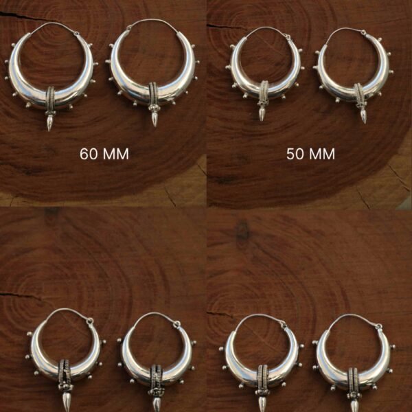 Spike Drop Silver Earrings