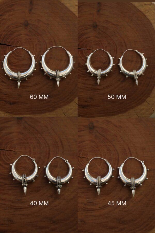 Spike Drop Silver Earrings