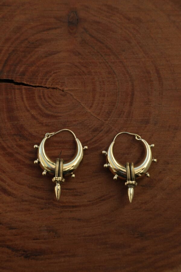 SpikeDrop Hoop Earrings