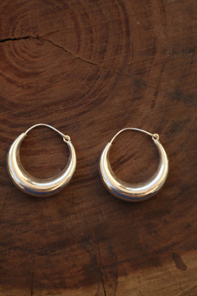 Pendientes de plata gruesa