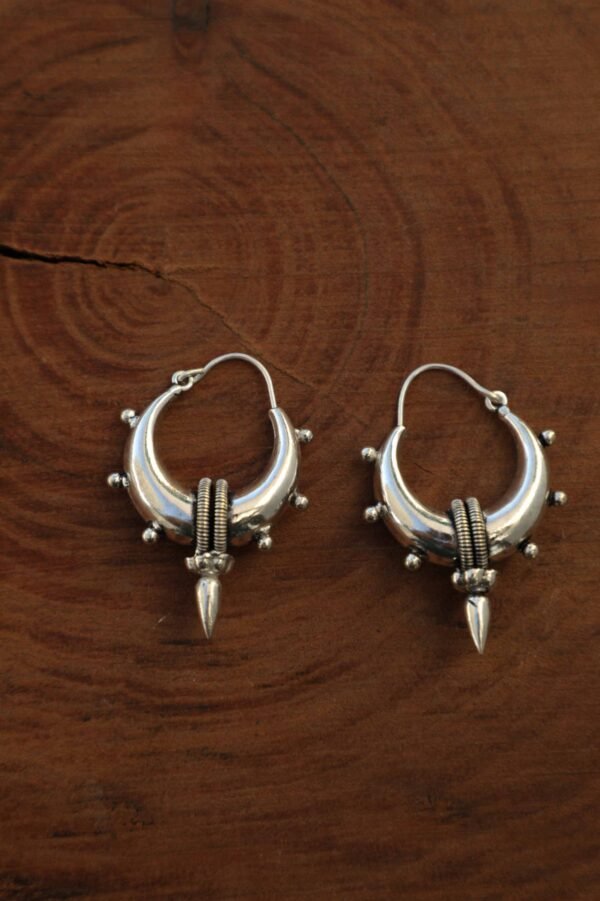SpikeDrop Small Silver Earrings