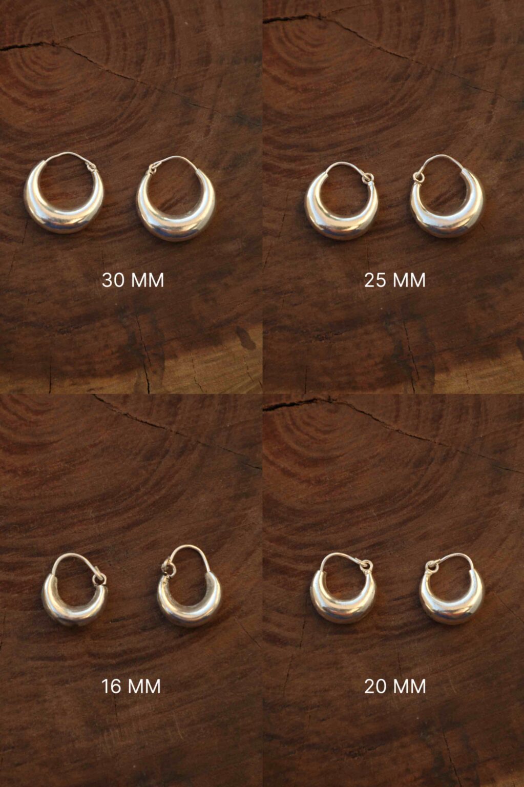 Chunky Small Silver Earrings