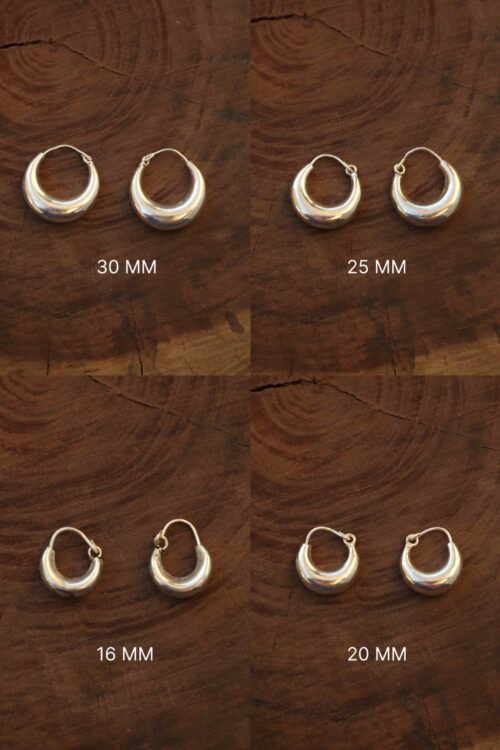 Orecchini in argento piccoli e grossi