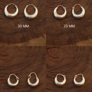 Chunky Small Silver Earrings