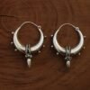Spike Drop Silver Earrings