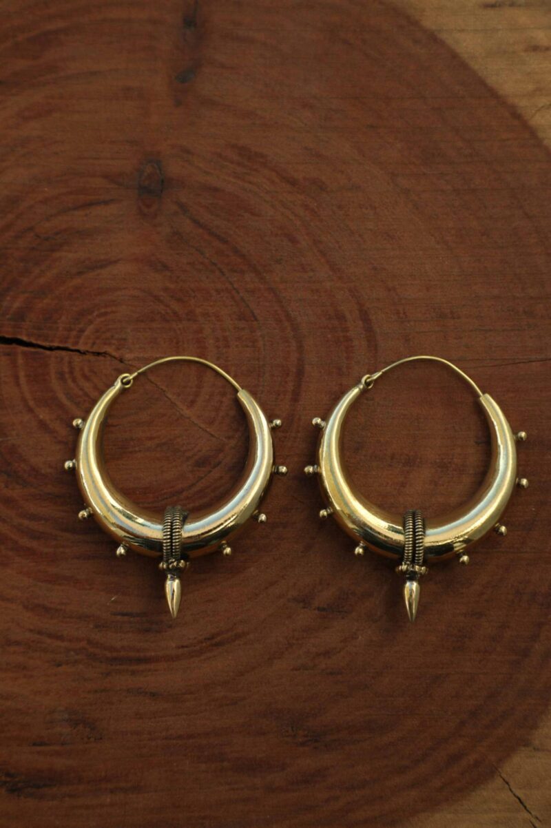 Pendientes de aro colgantes tribales