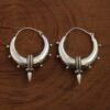 Spike Drop Silver Earrings