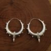 Spike Drop Silver Earrings