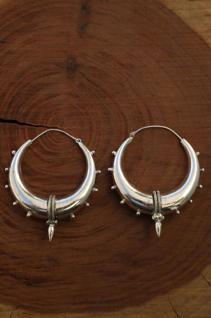 Spike Drop Ohrringe aus Silber