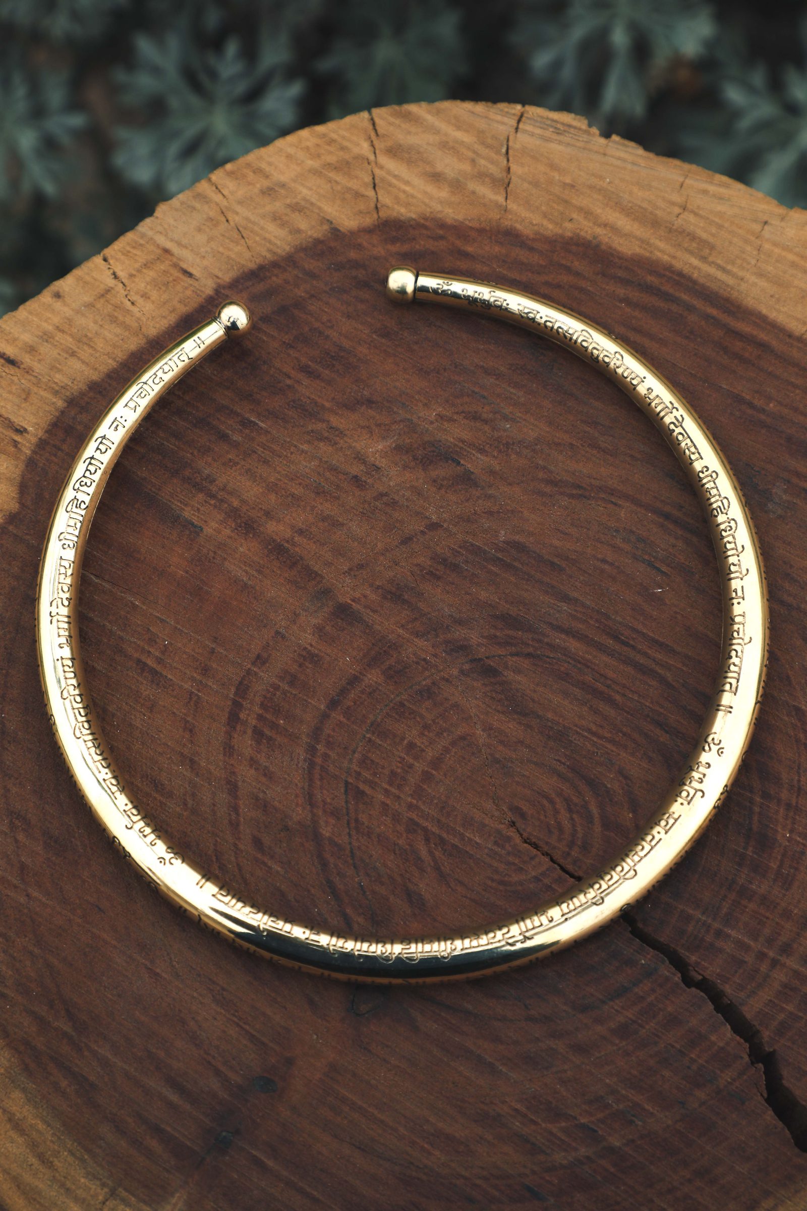 Gayatri Mantra Brass Choker