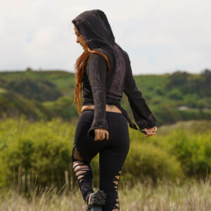 Sudadera con capucha Laura – Top cruzado bohemio