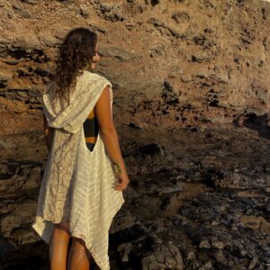 Chaleco Shipibo Spirit – Capa de algodón con capucha unisex