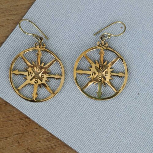 Pendientes de brújula vikinga