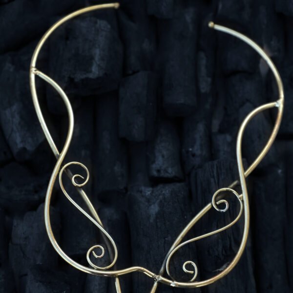 Brass Wirework Scroll Choker
