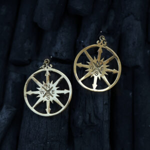 Boucles d’oreilles en forme de boussole viking