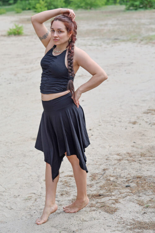 Gonna a petalo di mezzanotte