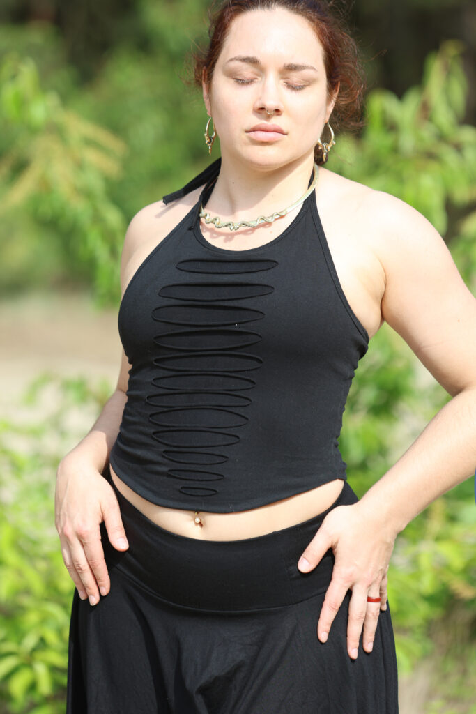 Black Cutout Crop