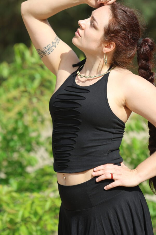 Black Cutout Crop