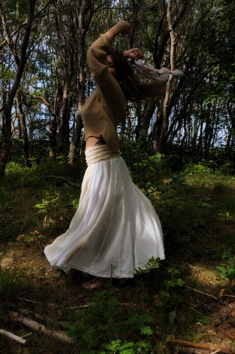 Flowy White Bohemian Pants