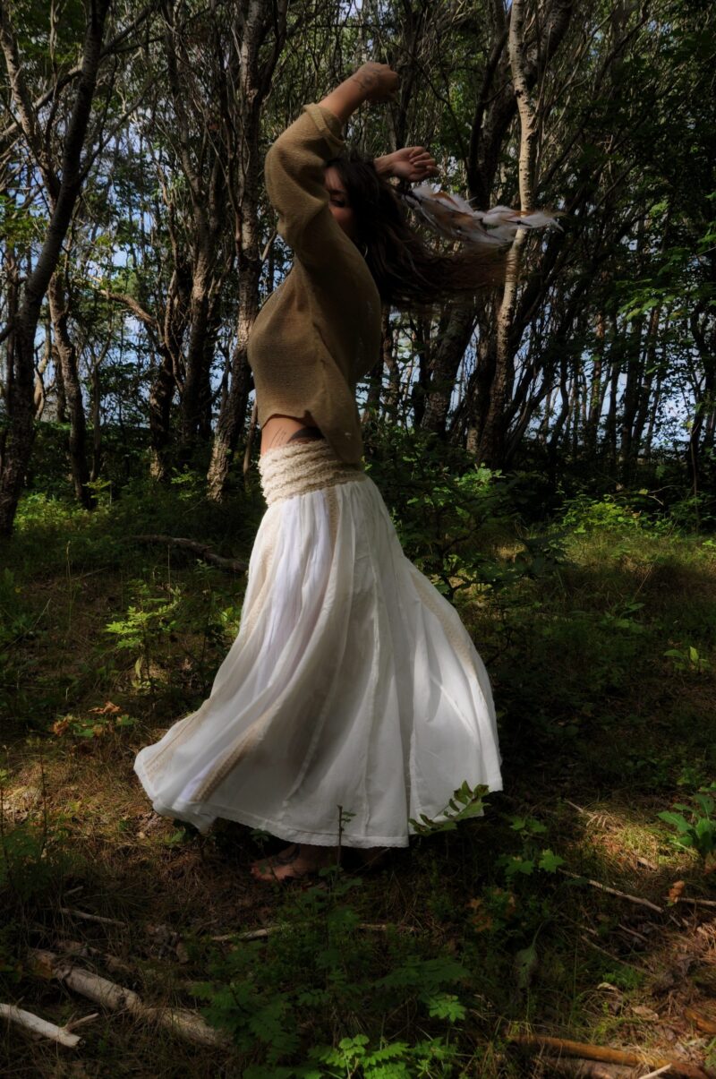 Flowy White Bohemian Pants