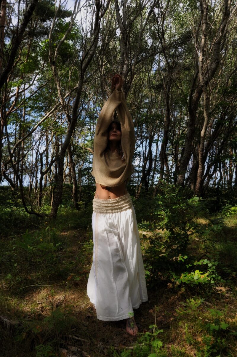 Flowy White Bohemian Pants
