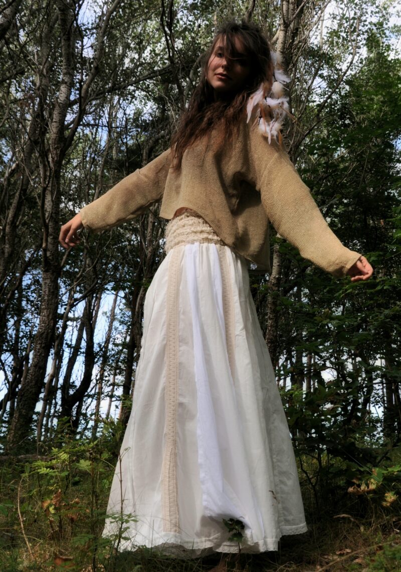 Flowy White Bohemian Pants