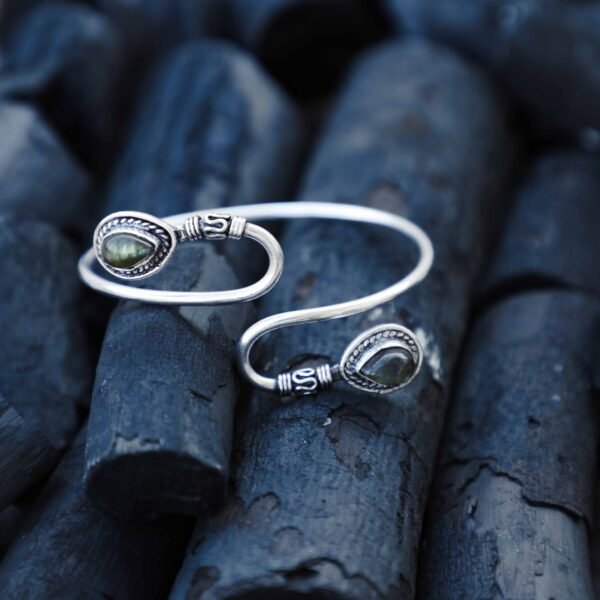 Manchette Twin Teardrop Labradorite