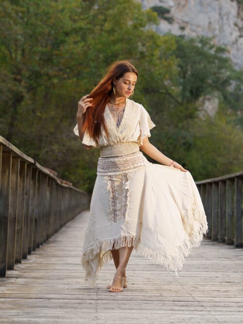 Boho Goddess Fringe Skirt