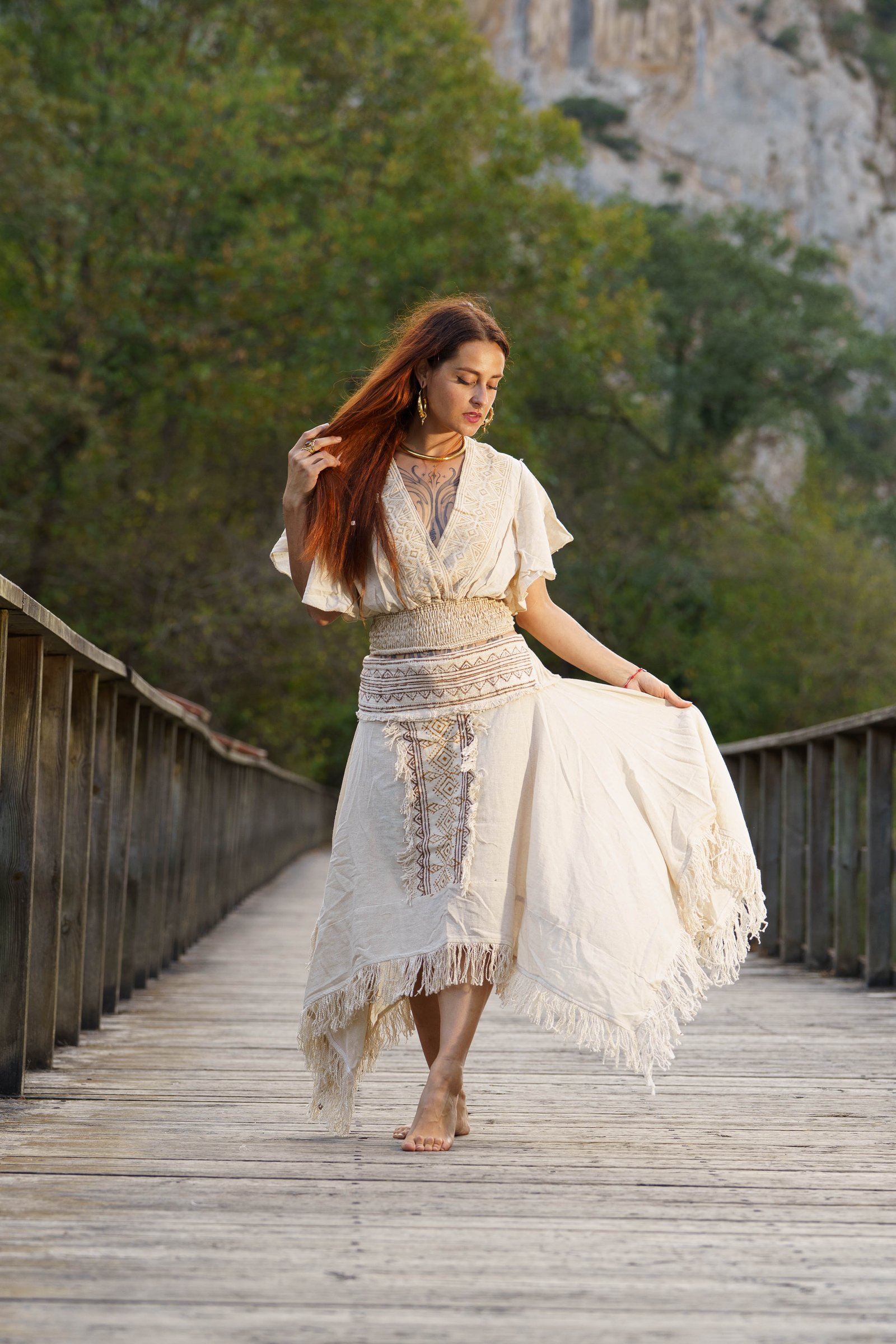 Boho Goddess Fringe Skirt