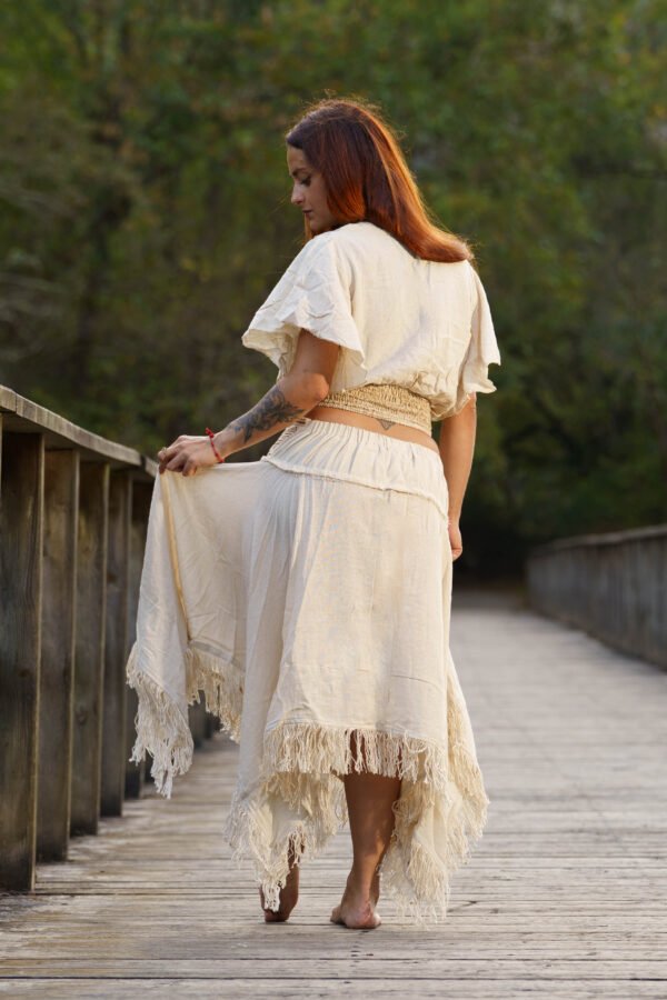 Falda Boho Goddess con flecos