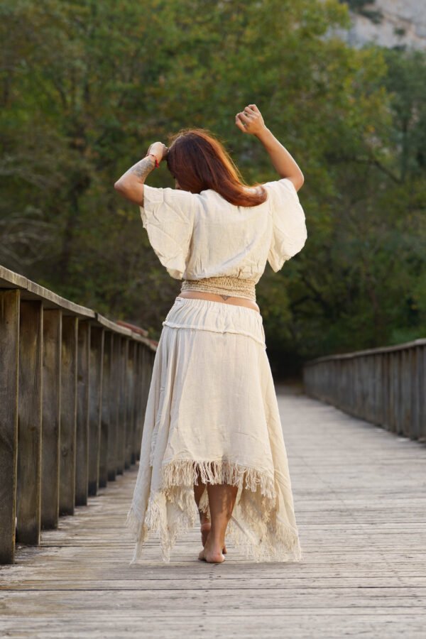 Falda Boho Goddess con flecos