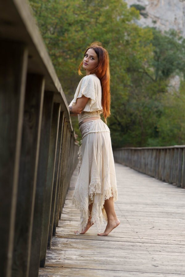 Falda Boho Goddess con flecos