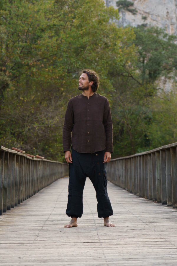 Camisa Bohemian Earthy Brown Wanderer