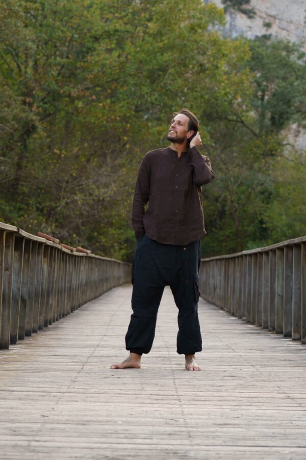 Camisa Bohemian Earthy Brown Wanderer