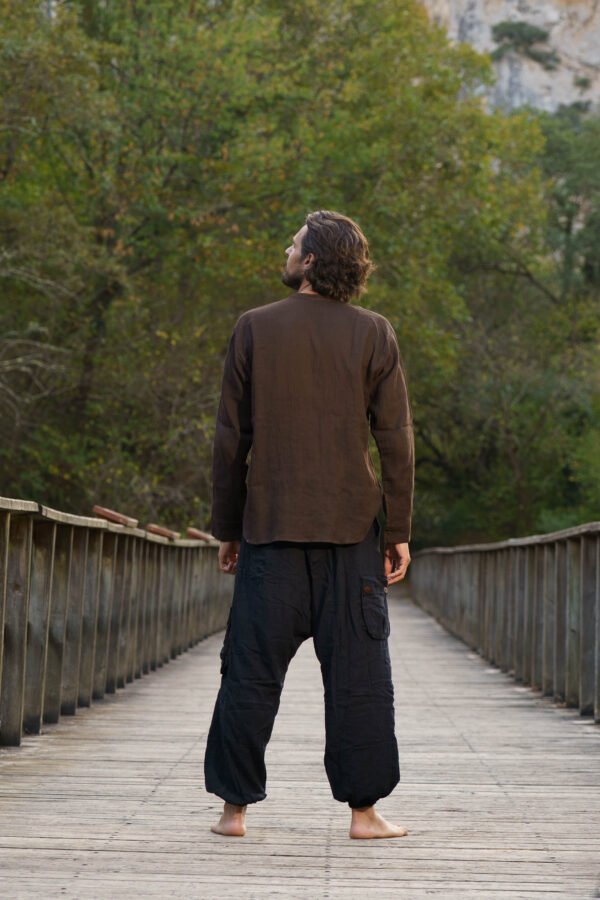 Camisa Bohemian Earthy Brown Wanderer